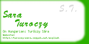 sara turoczy business card